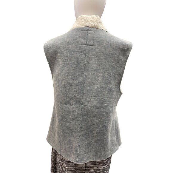 Dylan Los Angeles Womens Faux Fux Blue Vest Size M SKU 1103 - Picture 2 of 5